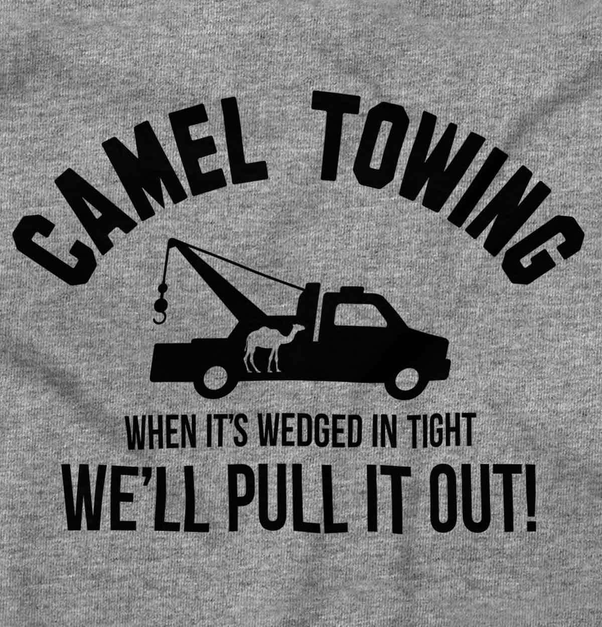 Camel Towing Funny Camel Toe Gym Workout Womens or Mens Crewneck T Shirt Tee gallery