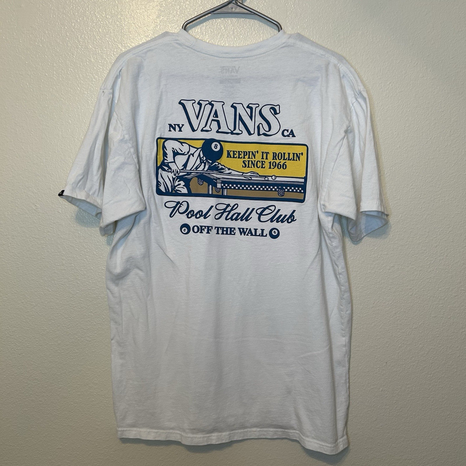 VANS Keepin It Rollin Shirt Large Pool Hall Club NY CA Skater Billiards BG42 gallery