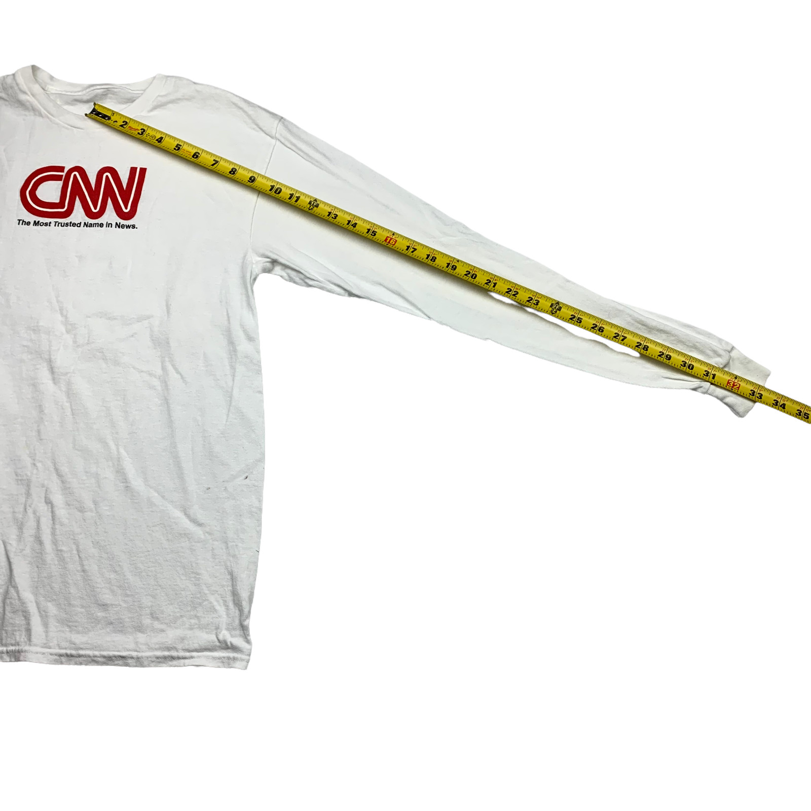 Vintage CNN "The Most Trusted Name In News" L/S T-Shirt White • Small gallery