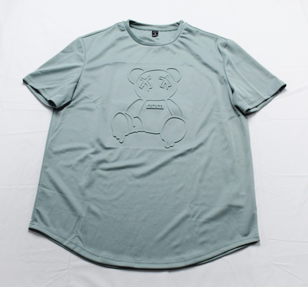 Shein Men’s Manfinity Hypemode Men Bear Print Tee AG4 Mint Green Size XL