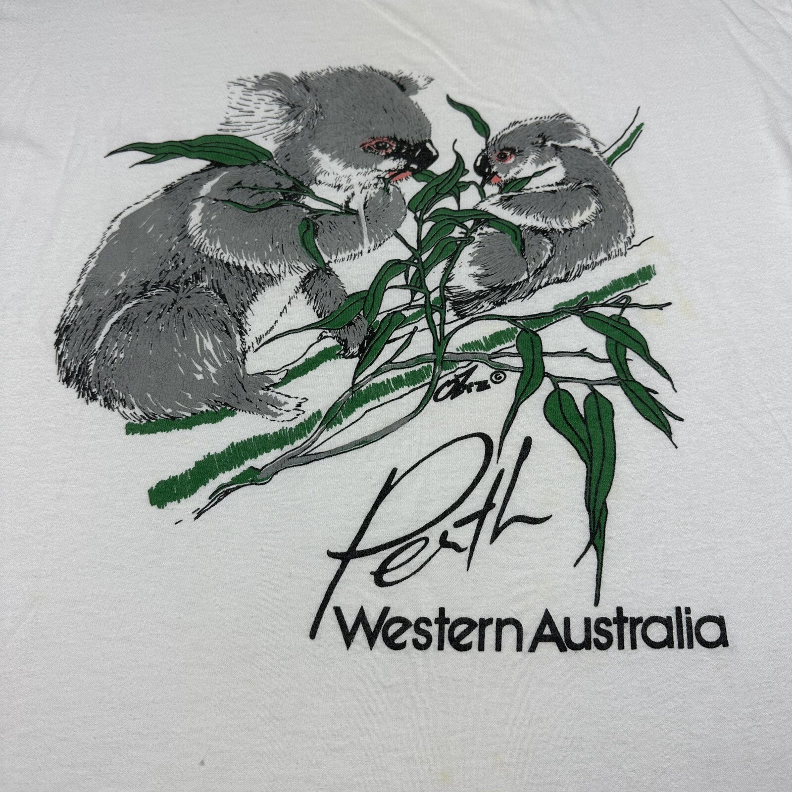 Vintage 80s Australia Koala Bear ￼Nature Outdoor Graphic T-Shirt Men’s Size M gallery