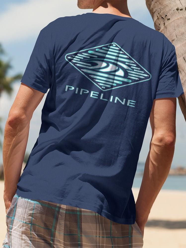 Pipeline Wave Surf Graphic - Navy Tshirt Men's gallery