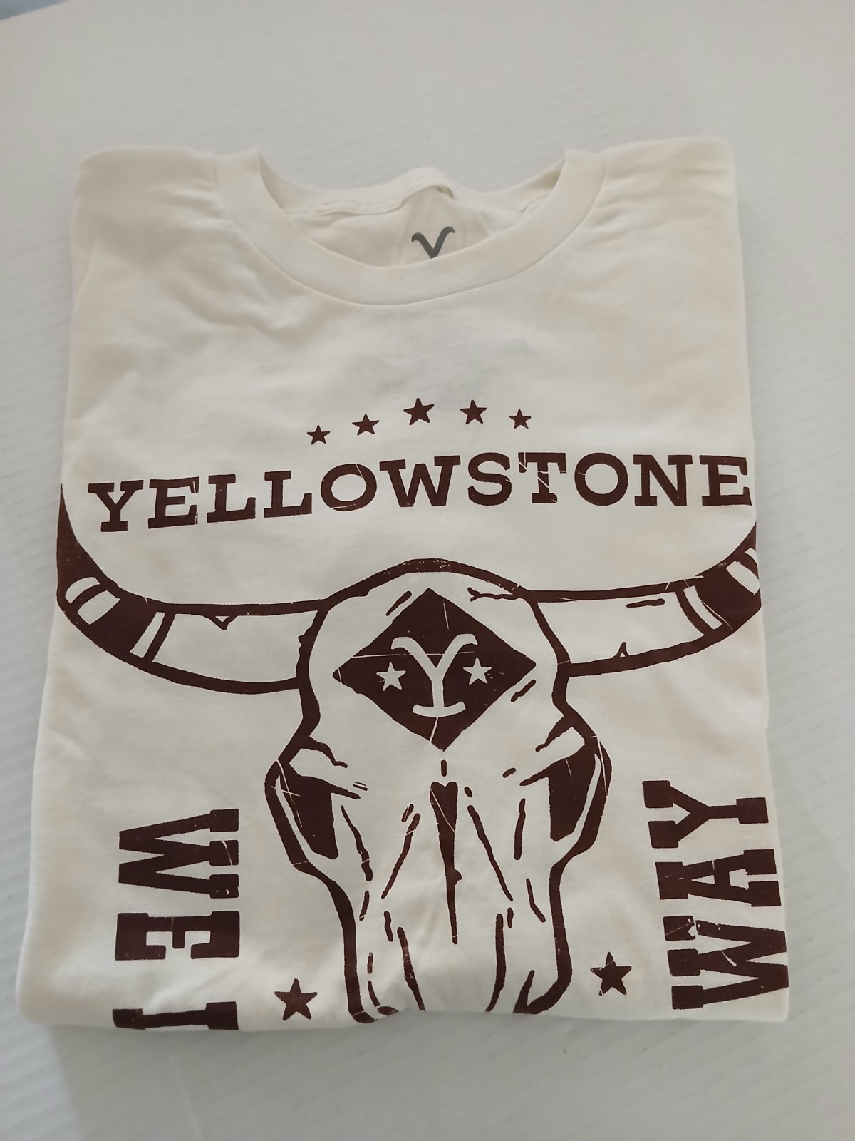Yellowstone Size S T-Shirt - We Don't Choose the Way Cream Color 100% Cotton gallery