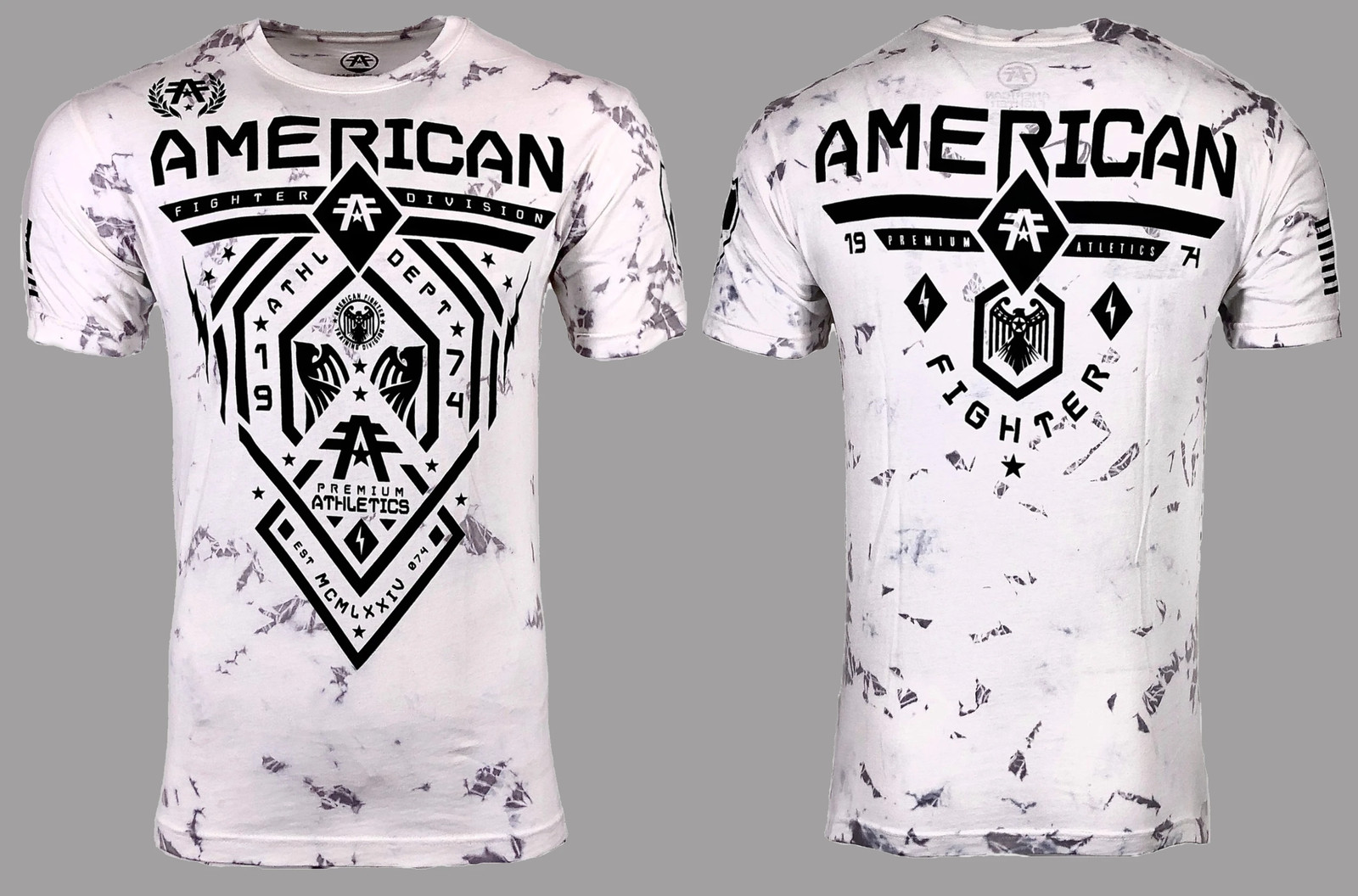 AMERICAN FIGHTER Men's T-Shirt FAIRBANKS Athletic Biker white MMA S-5XL gallery