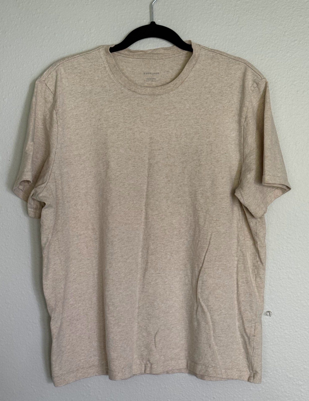 Everlane Men's Premium-Weight Crew T-Shirt - Heather Oatmeal - Size L gallery