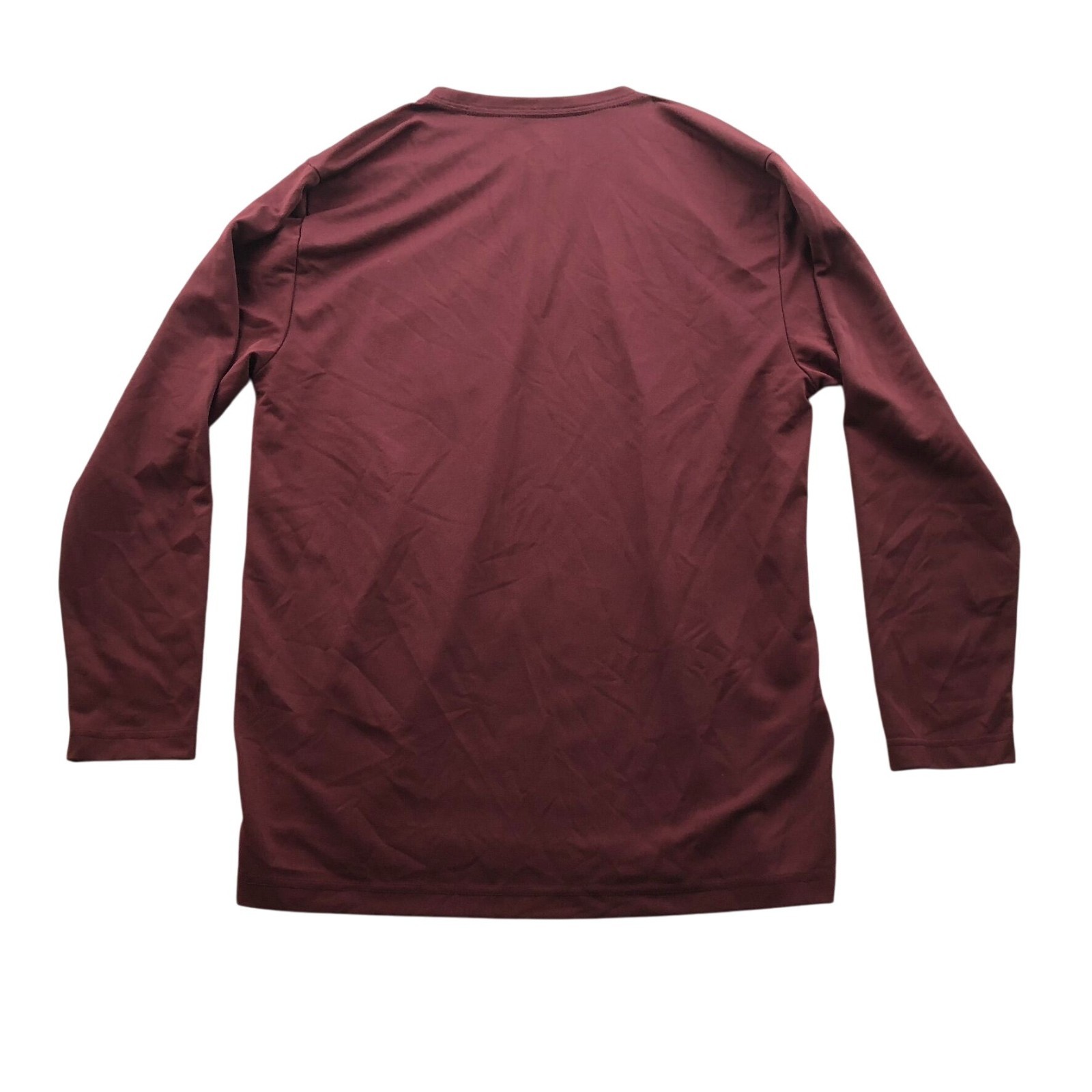 Genuine Dickies Mens Work T-Shirt Large Long Sleeve Pullover Pocket Tee Burgundy gallery