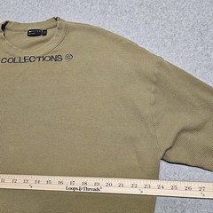 Asos Design DF COLLECTION Thermal T Shirt Olive Green Medium