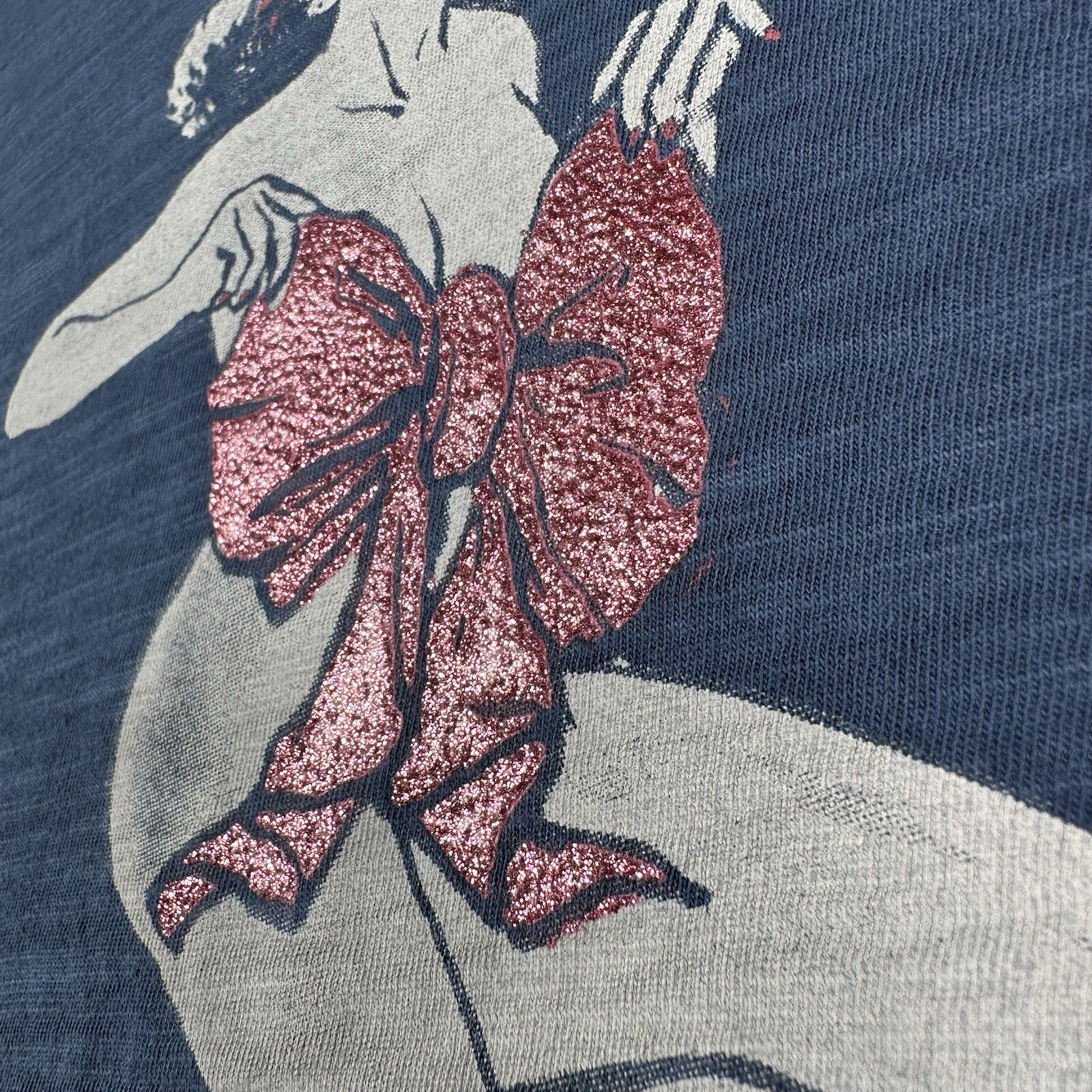 Lucky Brand T Shirt Christmas Sexy Pinup Girl Vintage Graphic Mens Large Blue gallery