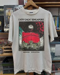 Lady Gaga Mayhem Singapura 90s Retro style White T shirt Retro style NH25936