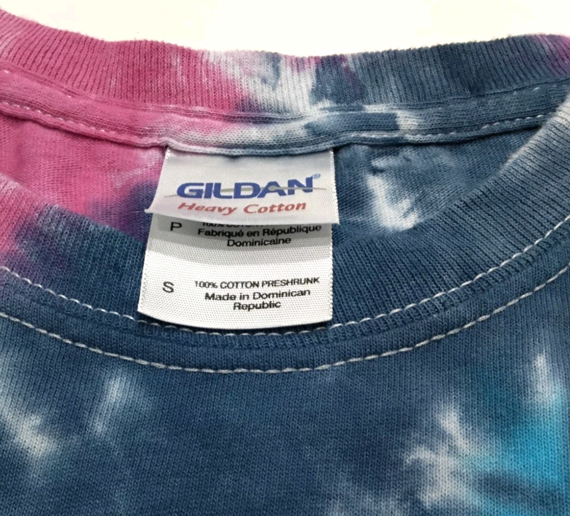 New Tie Dye Men's T-Shirt Pink Blue Adult Small Multicolor Summer Spiral gallery
