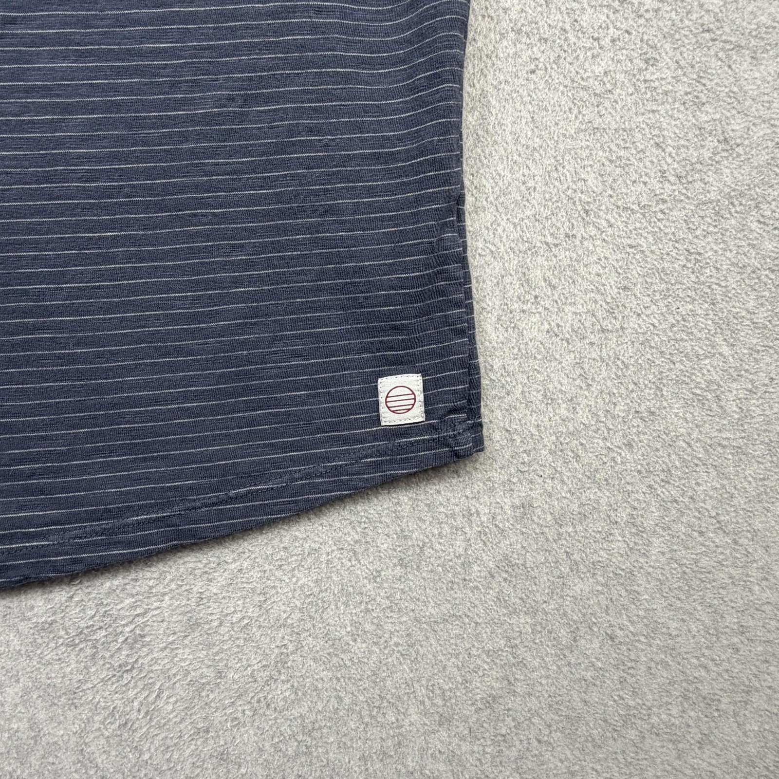Marine Layer Signature Crew Tee Shirt Mens Medium Blue Striped Made USA Casual gallery