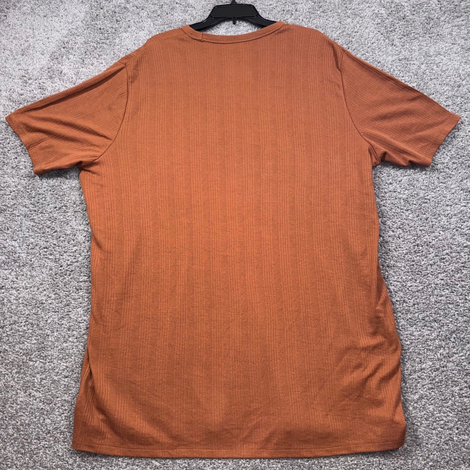 Shaquille O'Neal XLG Ribbed Tee Mens Short Sleeve Orange 2XLT NEW gallery