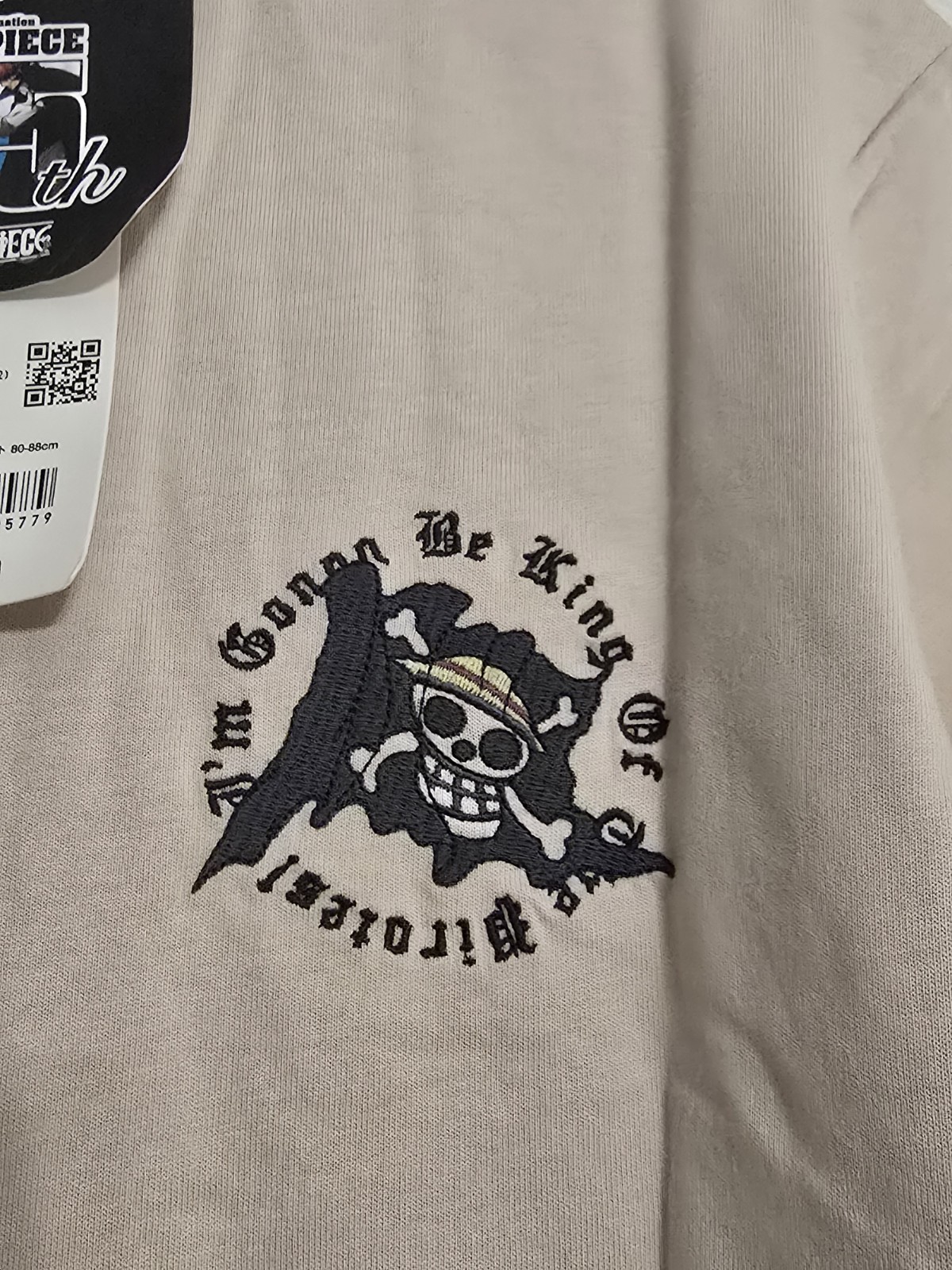 Uniqlo ONE PIECE Anime 25th Short Sleeve Beige Pirate King Unisex Size S NEW gallery