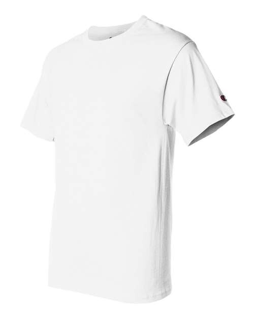CHAMPION Mens T425 White 6 oz. Short Sleeve Cotton T-Shirts new 6 pack
