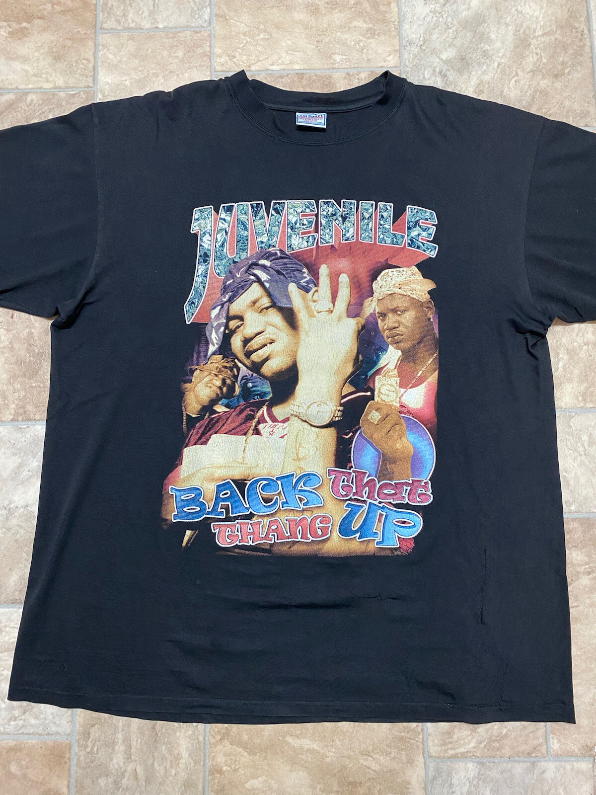 Vintage 90s JUVENILE Back That Thang Up Bootleg Rap XL Cash Money Records Rare gallery