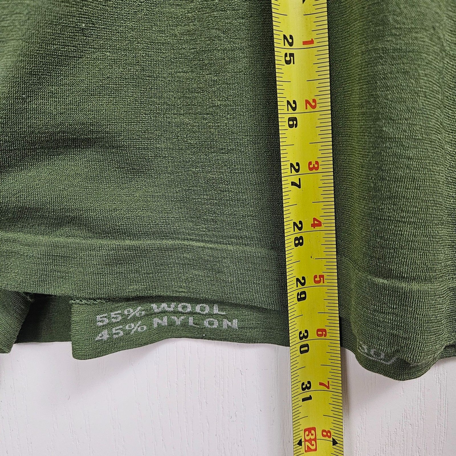 Wool Nylon Blend Men's Small Tall Grunge Distressed baselayer Gorpcore T-Shirt gallery