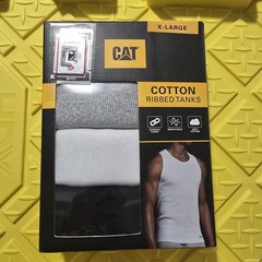 Caterpillar Mens 4-Pack Tanks Tops Undershirts Cotton Blend CAT XL New