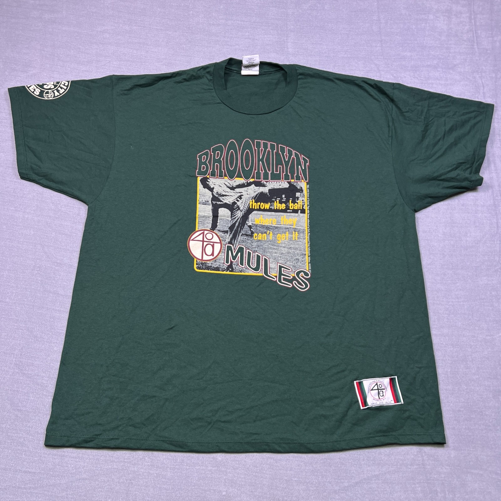 VTG Forty Acres And Mule Filmworks Mens Green Brooklyn Legend 90s T-Shirt 3XL gallery