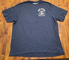 One Piece Double Sided Anchor Logo Manga Anime Navy 100% Cotton T-shirt 3X