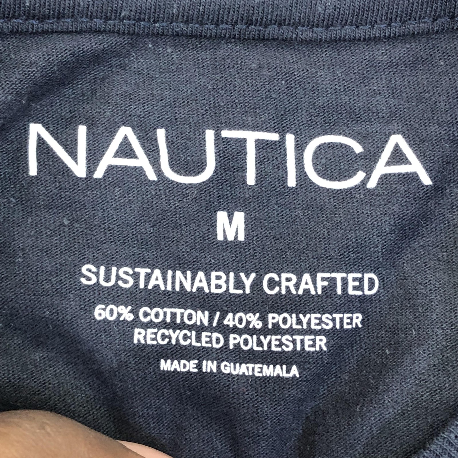 Nautica Shirt Mens Medium Blue Sailing Graphic Tee Tagless Nautical Long Sleeve gallery