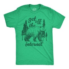 Mens Funny T Shirts Get Off The Internet Sarcastic Nature Lovers Novelty Tee for