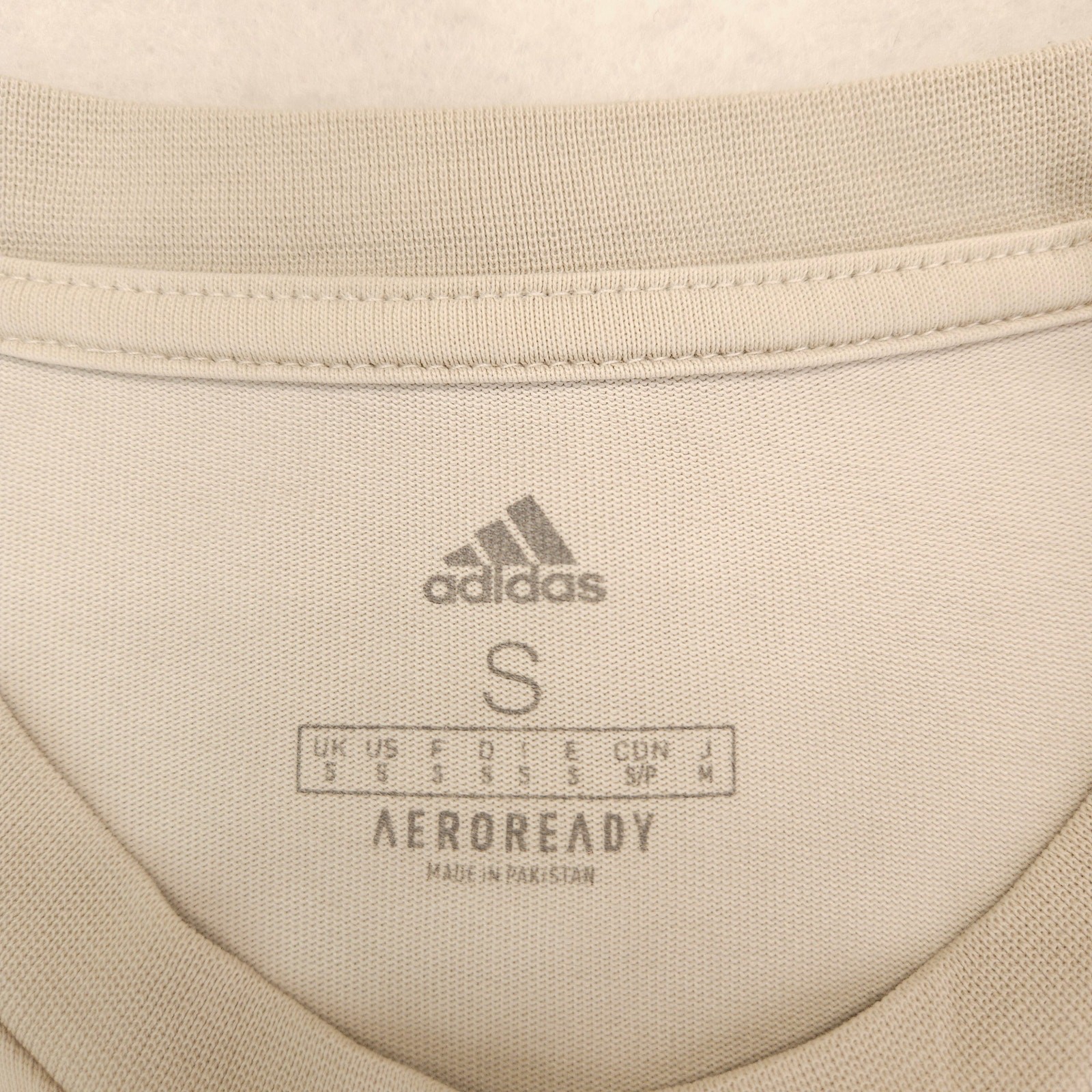Adidas Casual Crew Neck Short Sleeve Graphic T Shirt Mens Size Small S Tan gallery