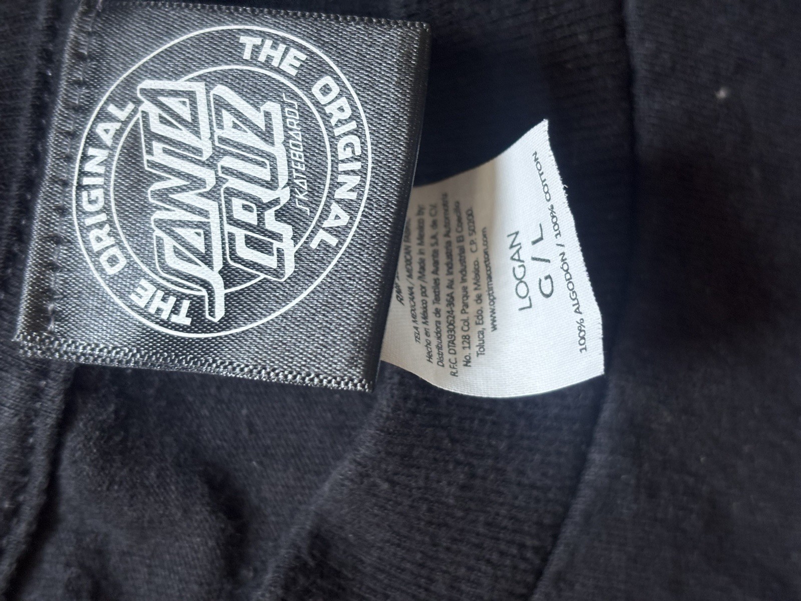 Santa Cruz T Shirt Men Skateboards Color Black Cotton Crew Tee Size Large gallery