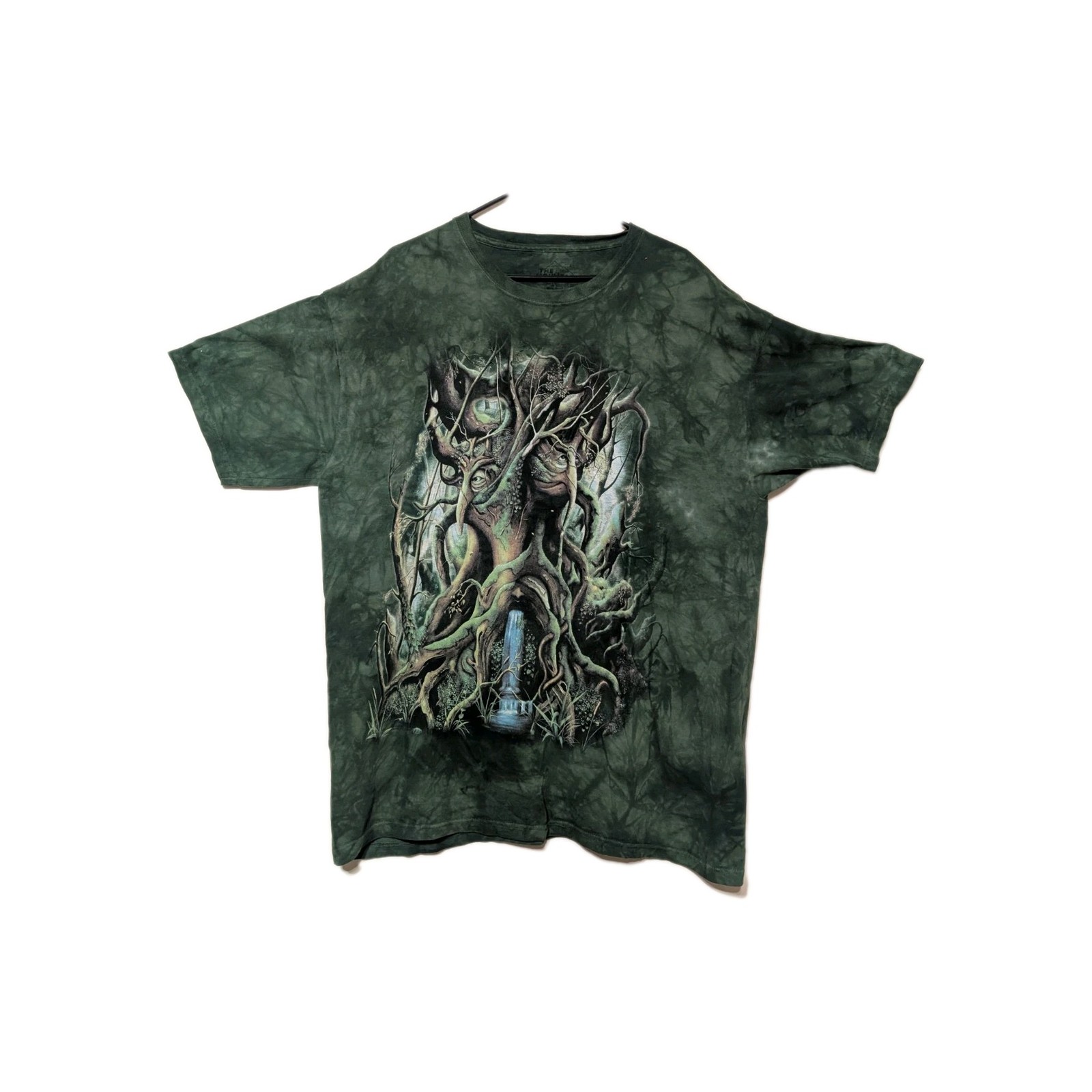 The Mountain Mens T-shirt Green "Enchanted Woods" Flawed Retired Logo XL #6582 gallery