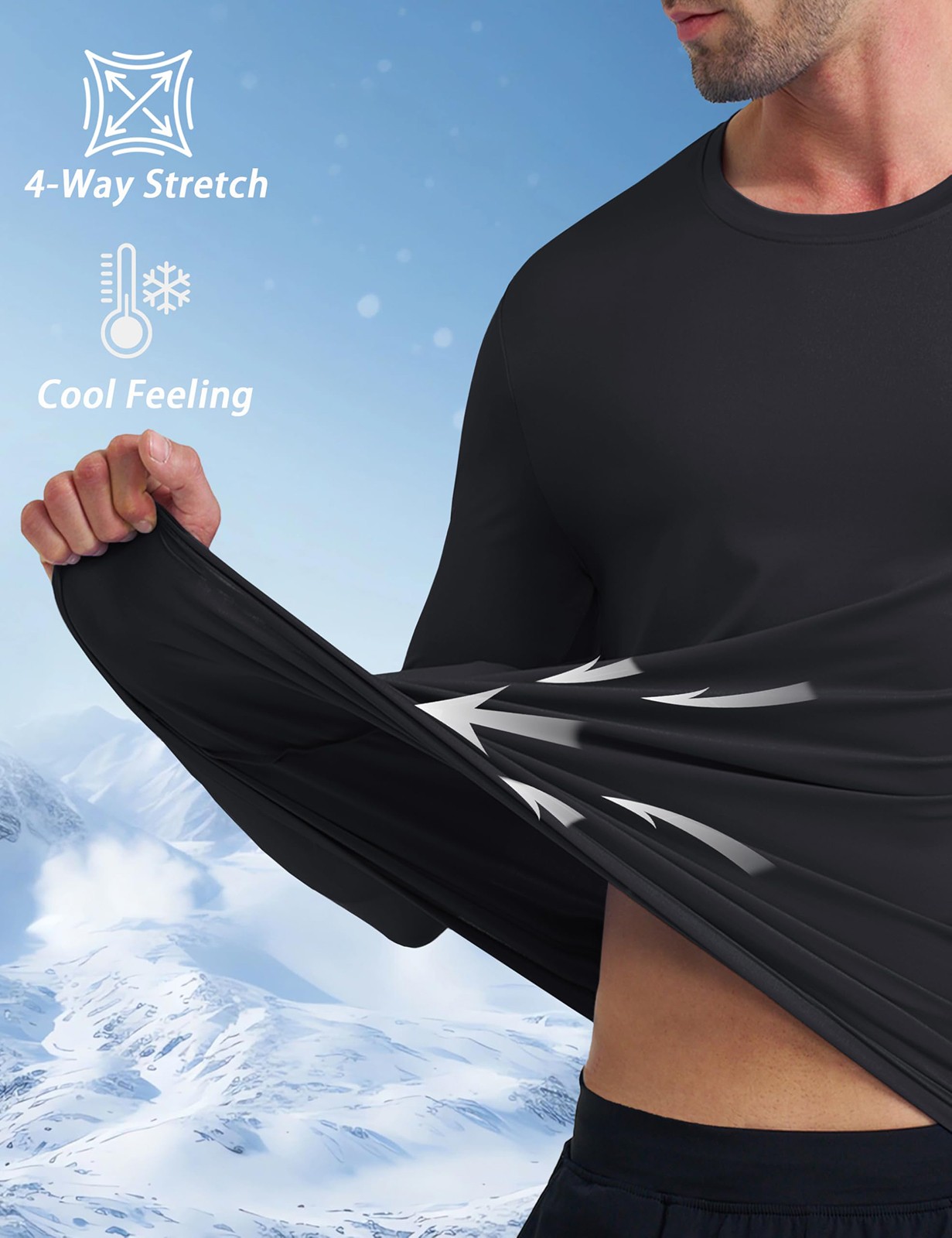 Men's Sun Protection T-Shirts UV SPF UPF 80+ Long Sleeve Rash Guard Fishing Tops gallery