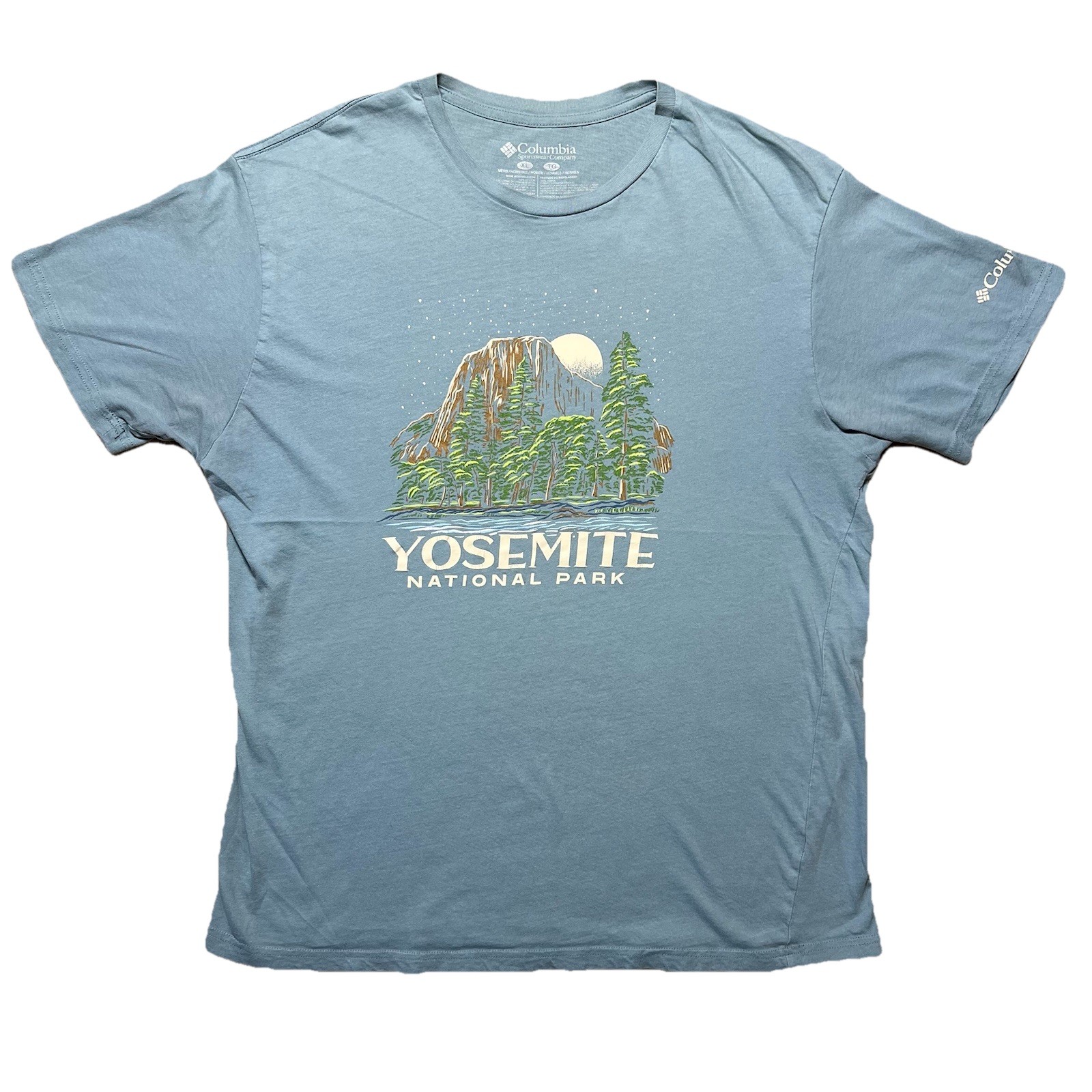 Columbia Yosemite National Park T Shirt Mens XL Blue Outdoor Cotton Graphic gallery