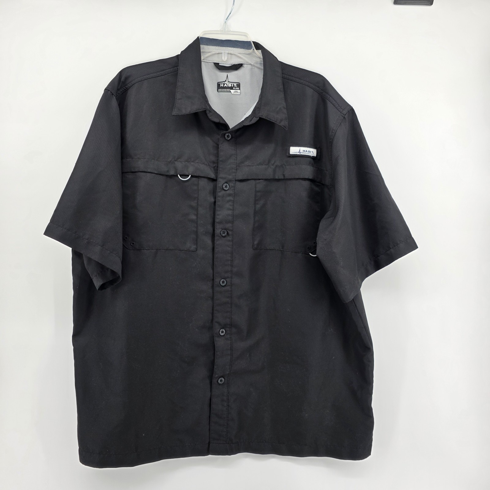 Habit Men's Short Sleeve Blue Springs XL 40 UPF Quick Dry Shirt Rip Stop Fishing gallery