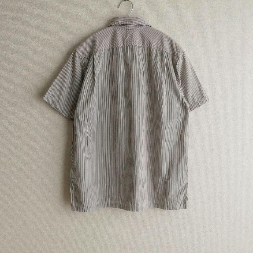 PHIGVEL Stripe Half-Zip Shirt Brown Sample M Size gallery