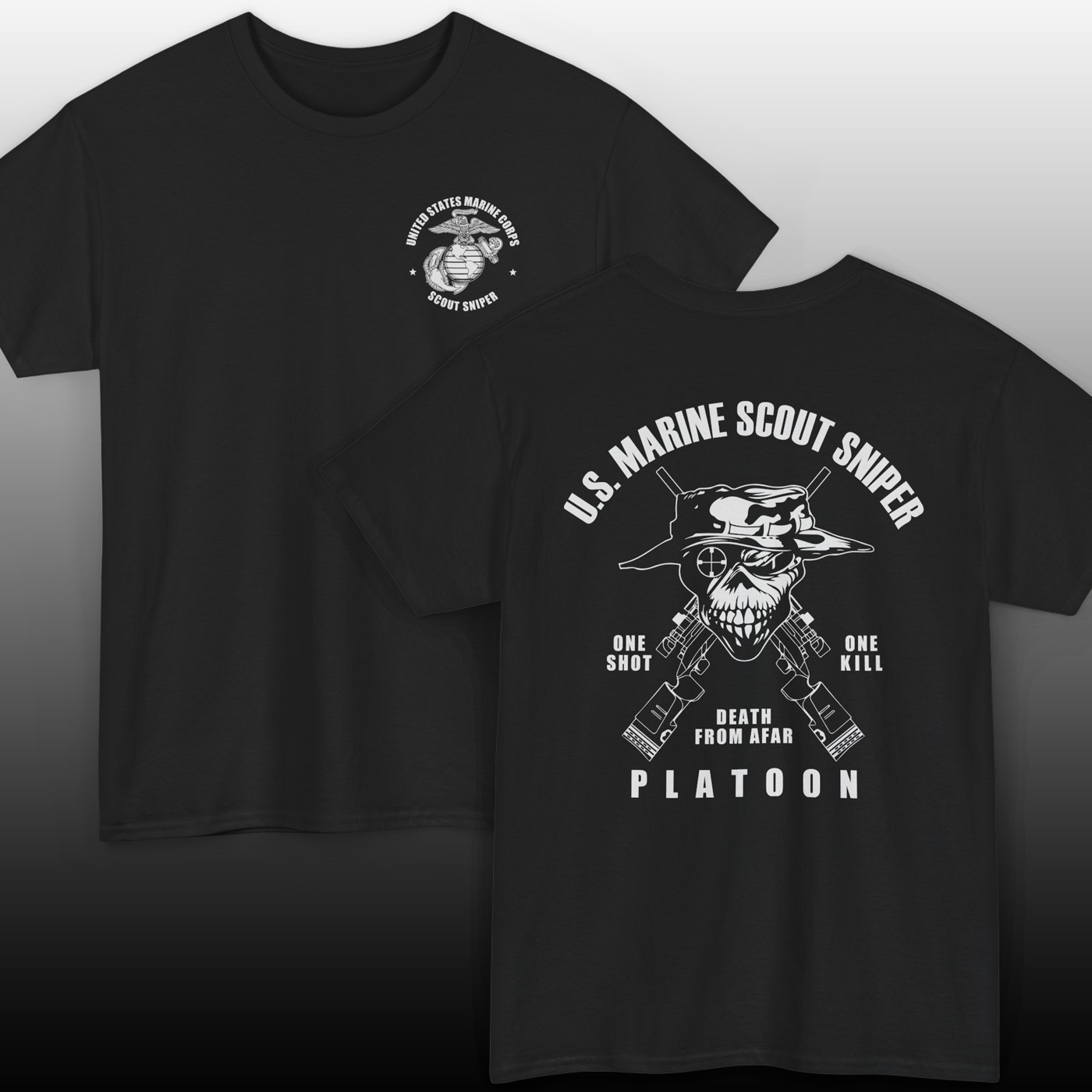NEW MARINE SCOUT SNIPER PLATOON T-SHIRT HQ gallery