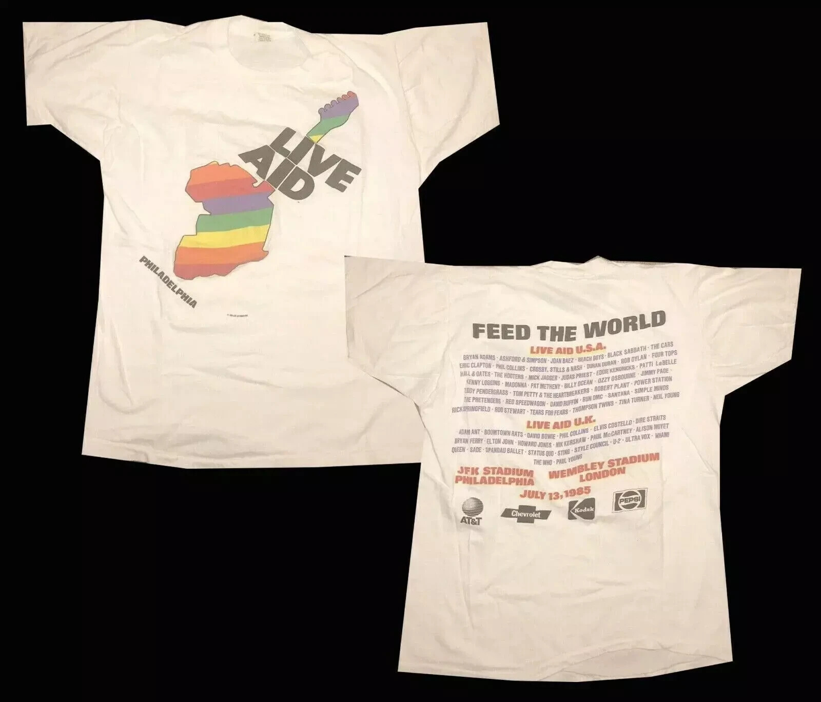 New Vintage Live Aid 1985 Philadelphia Concert T Shirt gallery