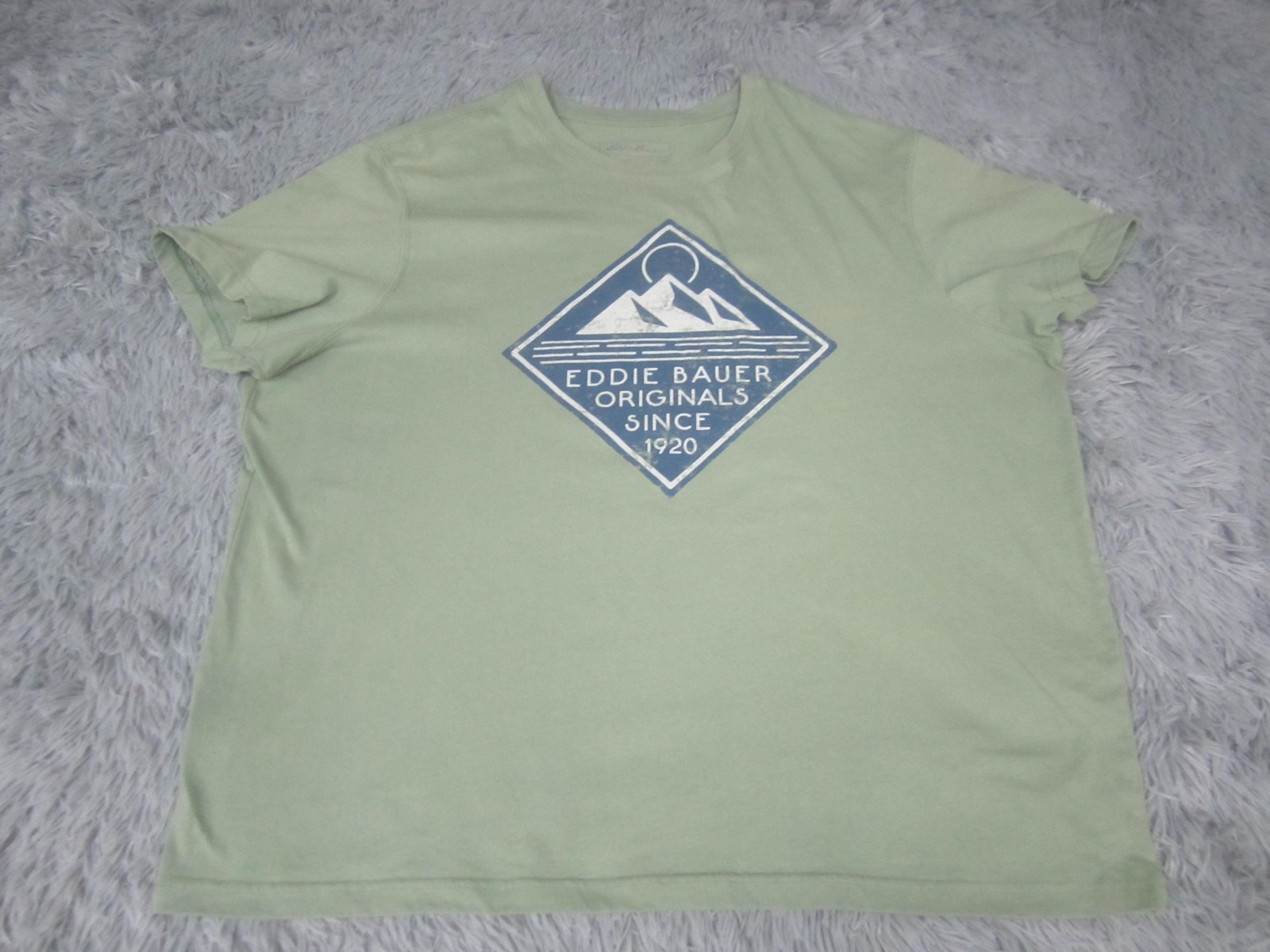 Eddie Bauer Shirt Mens 2XL Green Originals Since 1920 Mountain Graphic Tee gallery