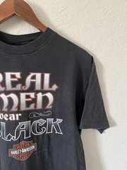 Vintage 90s Harley-Davidson “Real Men Wear Black” biker tee | Men’s Small