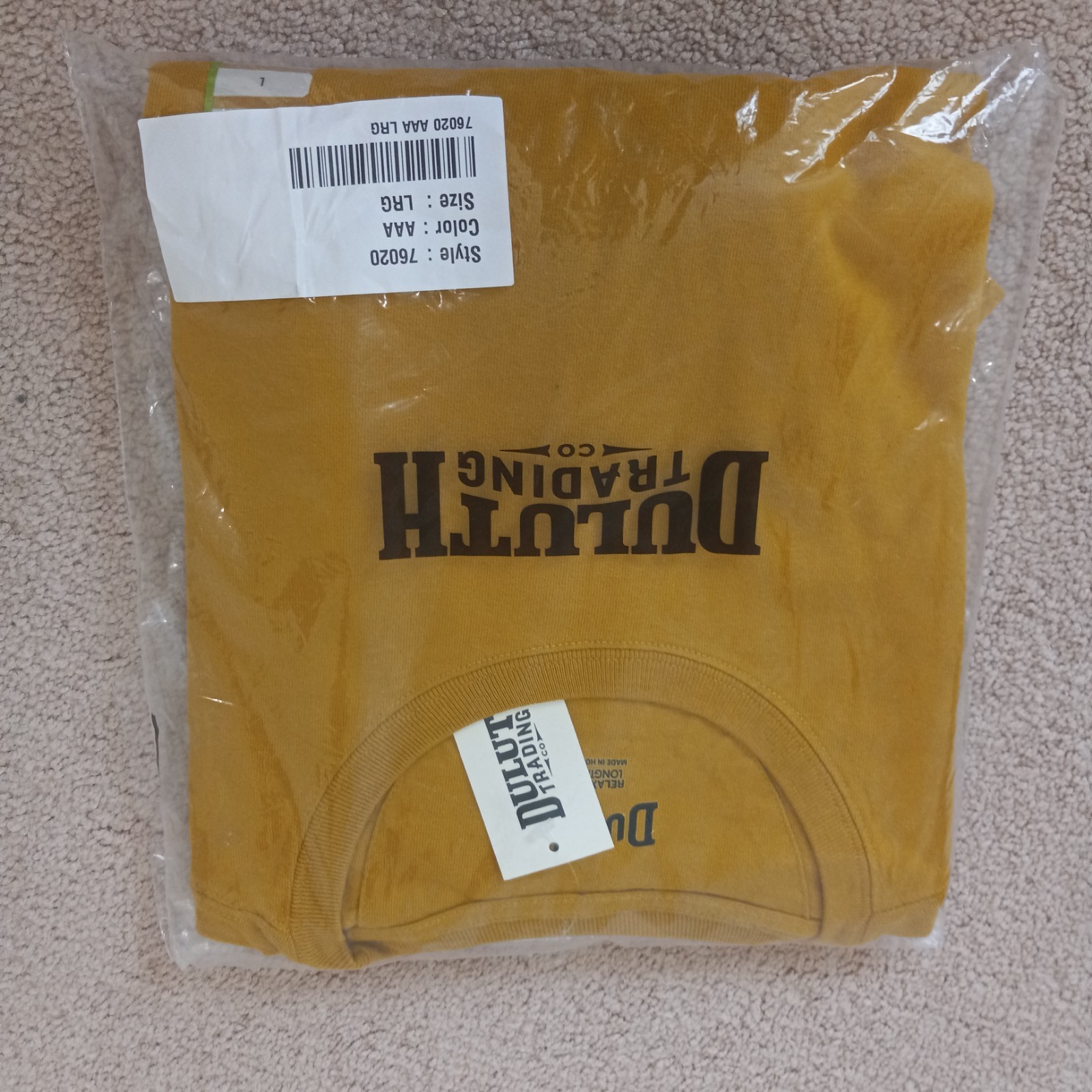 NWT! DULUTH Trading Men's Yellow Mustard Cotton Short Sleeve Tee Shirt Casual L gallery