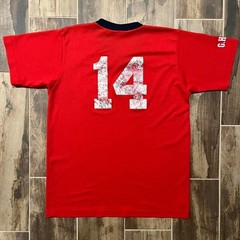 VTG Angels Jersey Men’s L Red Polycotton LA Mesh G.H.L.L. #14 V-Neck Evans 90s