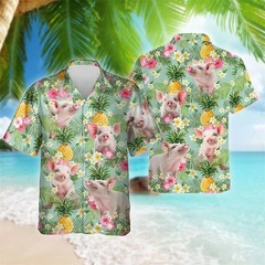 Mens Button Down Shirts Funny Cat Dog Graphic Shirt Novelty Ugly Gift