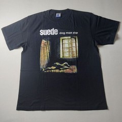 Suede dog man star black unisex classic retro tshirt QT3868