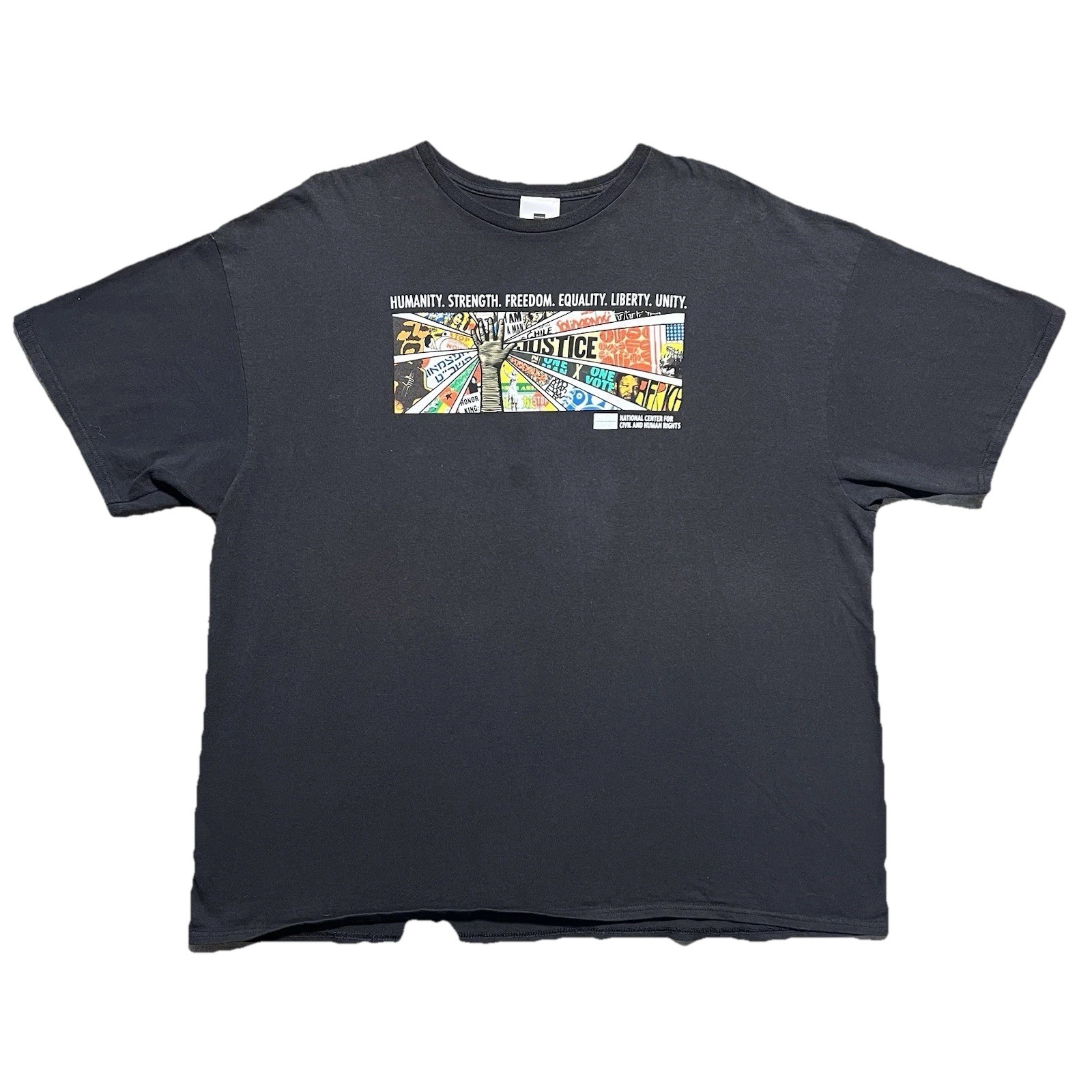 Civil Rights Center Equality Unity Freedom T Shirt Mens 2XL Black Souvenir