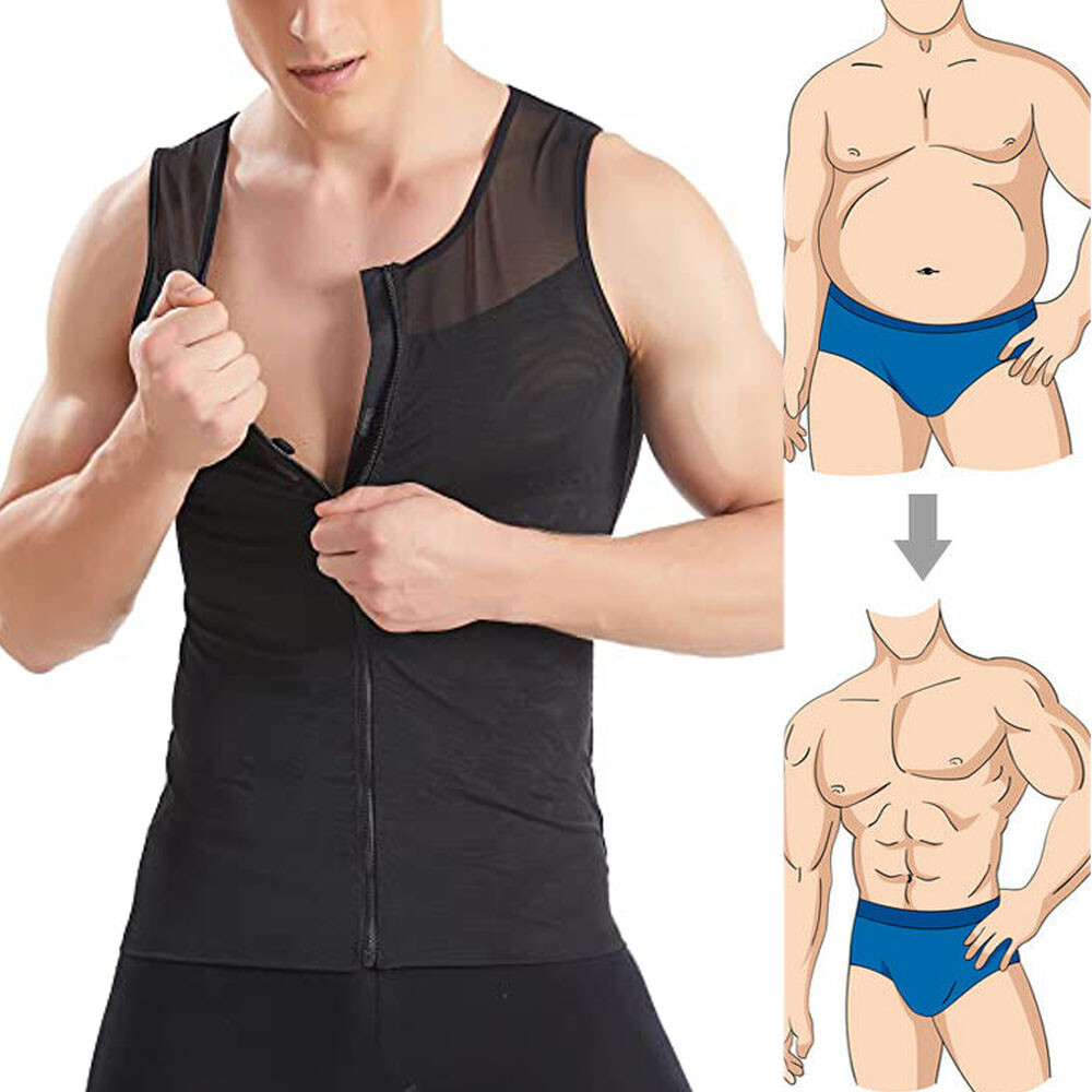 Men Gynecomastia Pre-Surgical Post-Surgical Chest Binder Vest Slimming Shapewear gallery