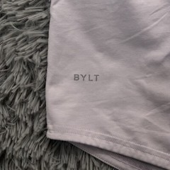Bylt Premium Basics Shirt Large Purple Drop Cut S/S Lux Performance Stretch Mens
