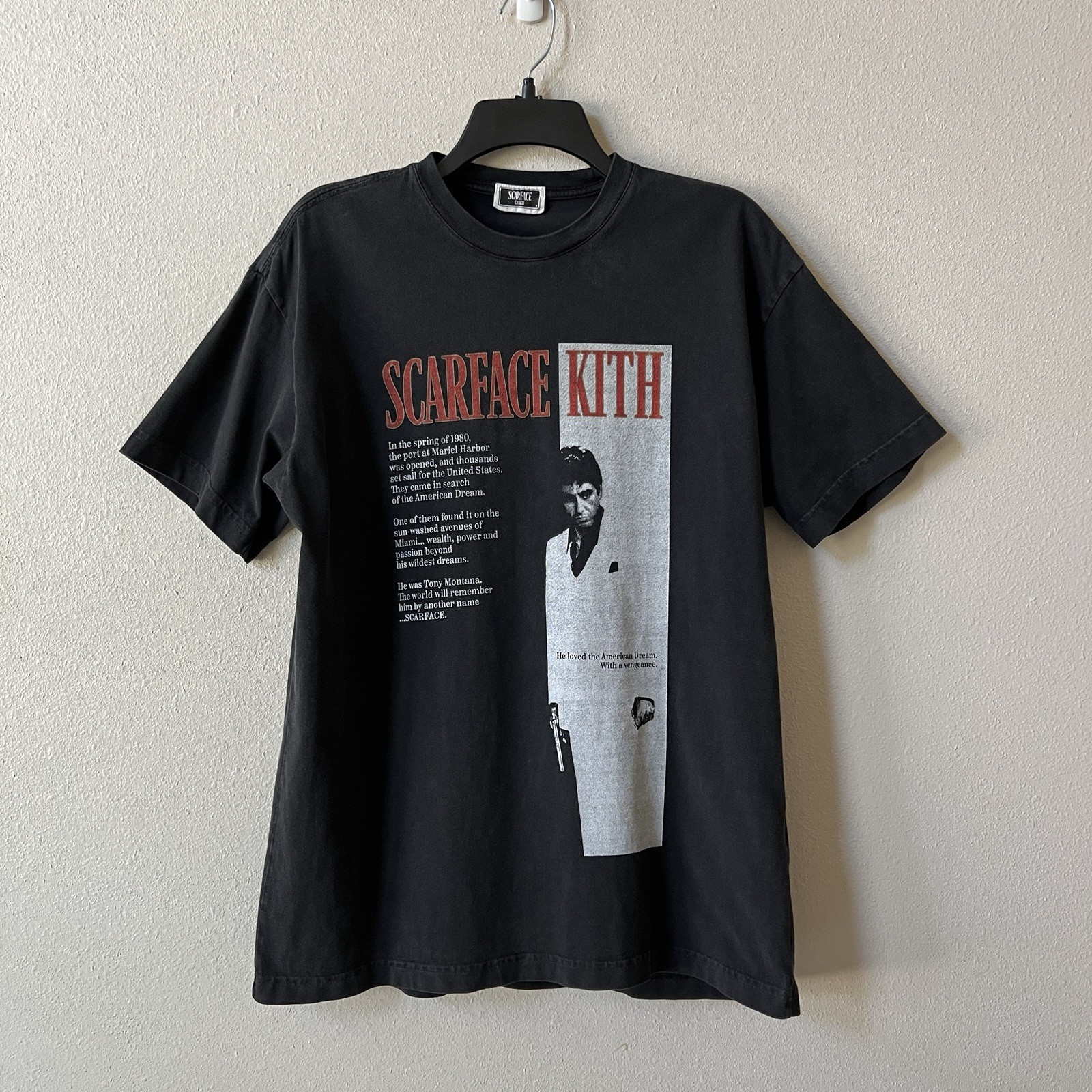 KITH Scarface Tony Montana T-Shirt Men’s Small Black Limited Edition Tee