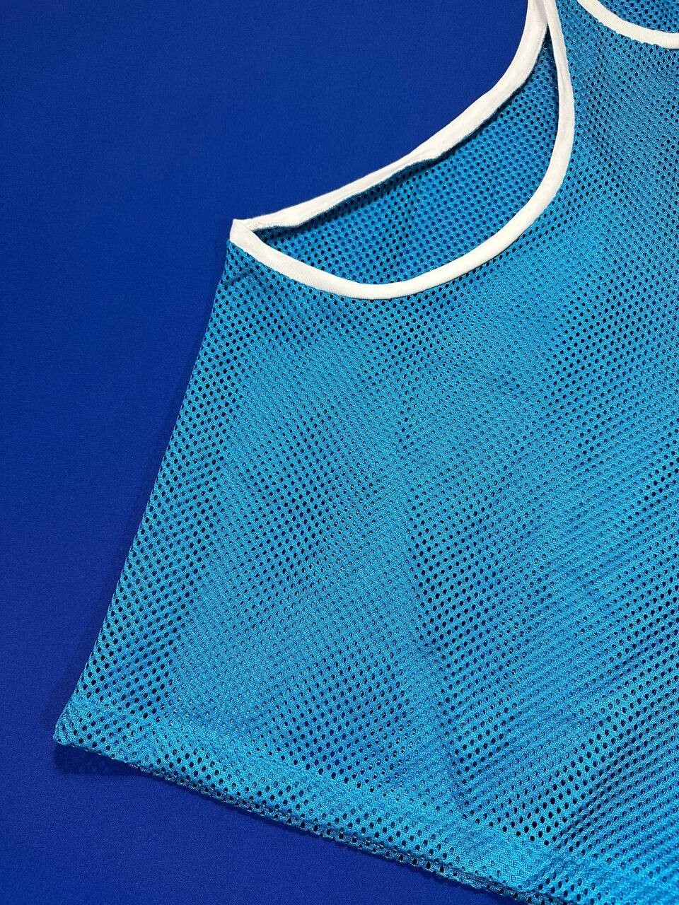 DSQUARED2 men’s summer blue back&front racer mesh muscle tank top SZ L gallery