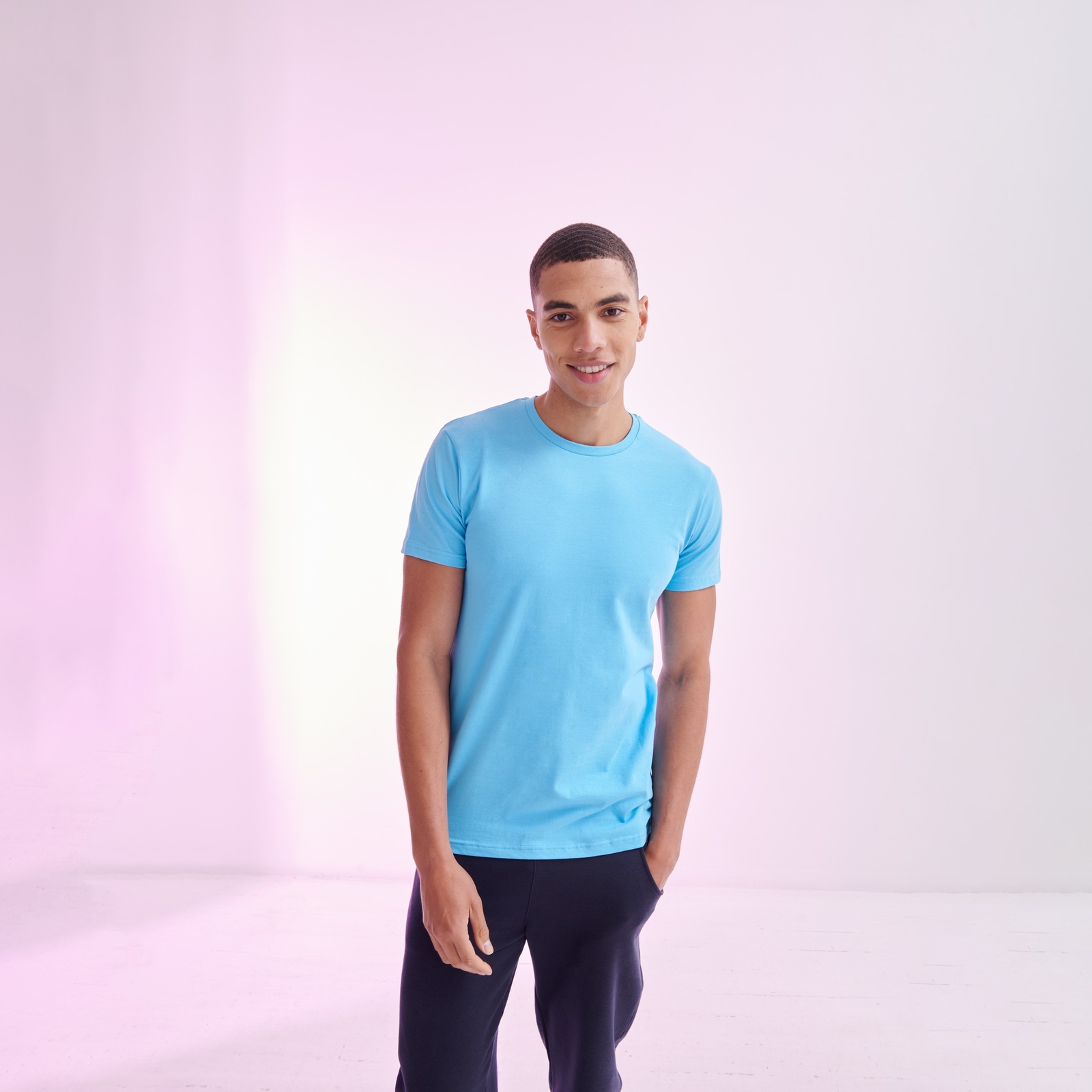SF Men's Feel Good Stretch T-Shirt (SF121) -Casual Plain Short Sleeve Top gallery