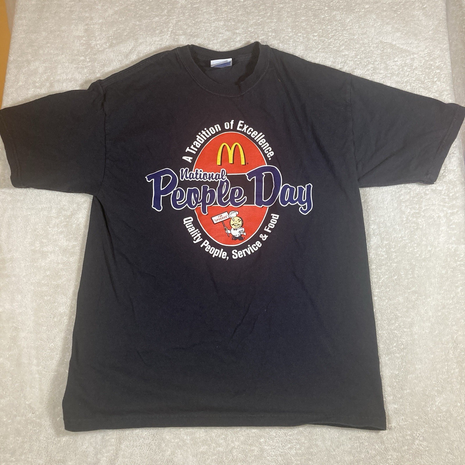 McDonald's National People Day Staff Employee Adult Medium Black T-shirt *Spot gallery