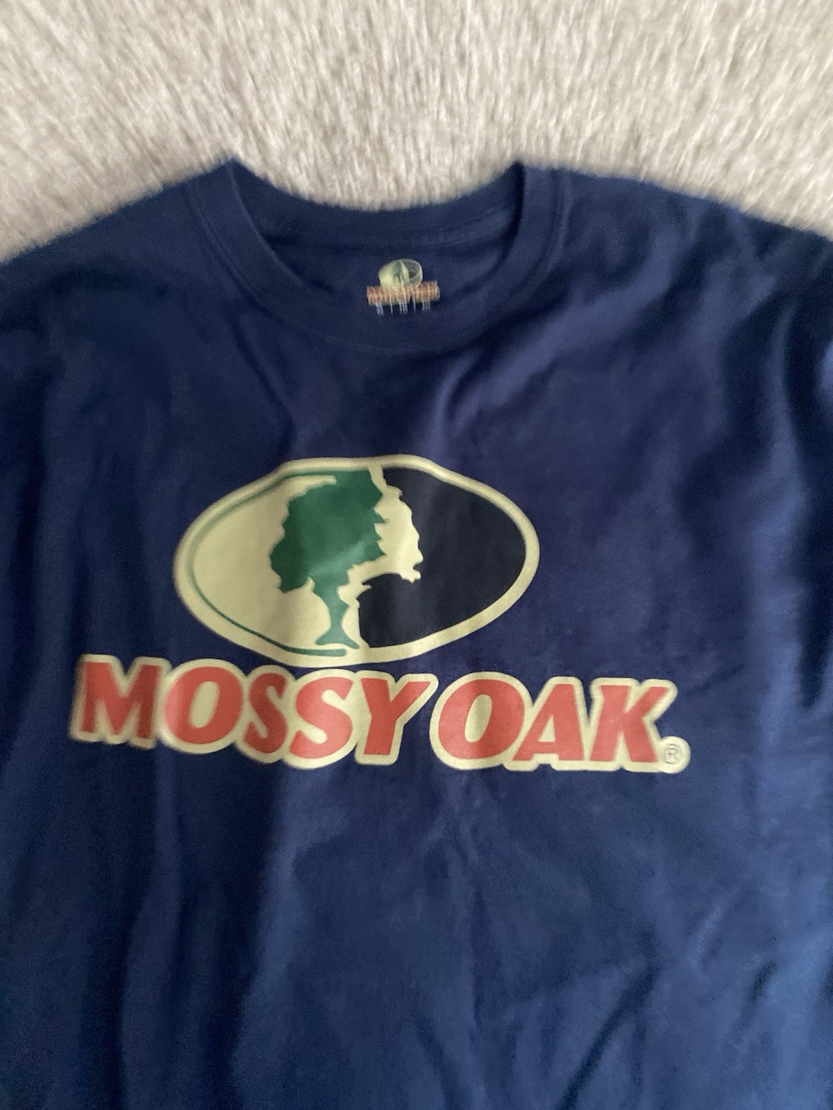 Mossy oak shirt adult extra large 1XL blue short sleeve crewneck outdoor mens ** gallery