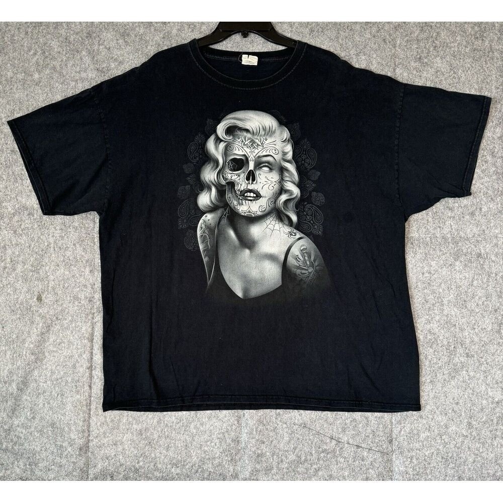 Marilyn Monroe T-shirt Mens 3XL Vintage Goth Streetwear Punk Skull Tattoo Grunge gallery