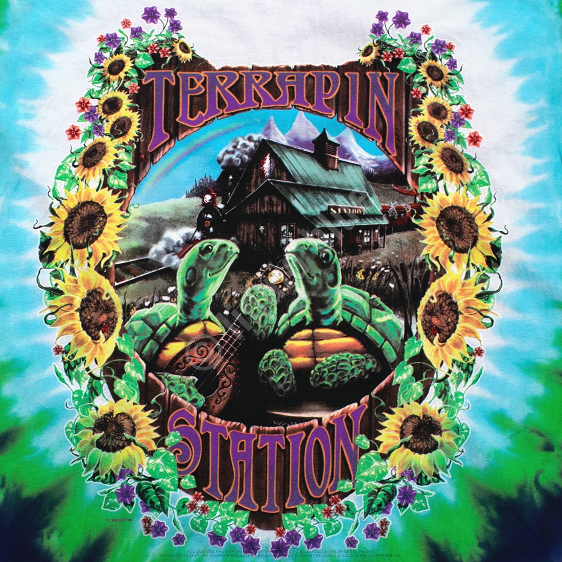 Grateful Dead Terrapin Station Tie-Dye T-Shirt Liquid Blue gallery